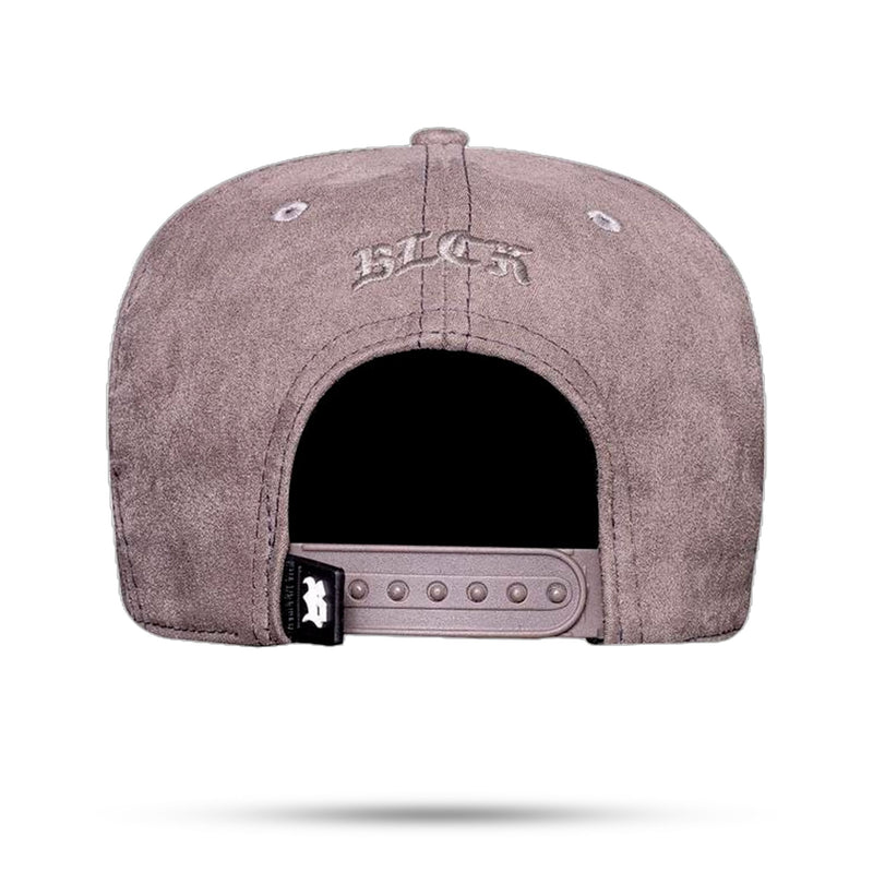 Boné Snapback Follow Suede Cinza
