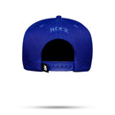 Boné Snapback Azul Royal Logo Alto Relevo Contra Aba Paisley