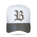 Boné Snapback Branco Aba Shine Pink Blue