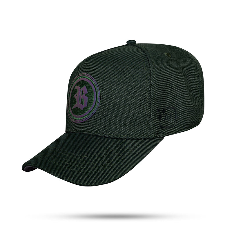 Boné Snapback Verde Musgo IA Camaleão