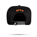 Boné Snapback Preto Grid Laranja
