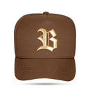 Boné Snapback Marrom Chocolate Golden Logo