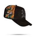 Boné Snapback Suede Preto Tiger Oriental