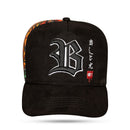 Boné Snapback Suede Preto Tiger Oriental