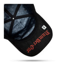 Boné Snapback Suede Preto Verniz Vermelho