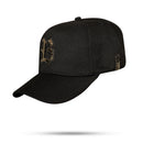 Boné Snapback Preto Logo Couro Laser Chumbo