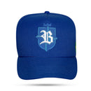 Boné Snapback Azul Brasil Brasão Branco
