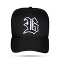 Boné Snapback Preto Contour Veludo Branco