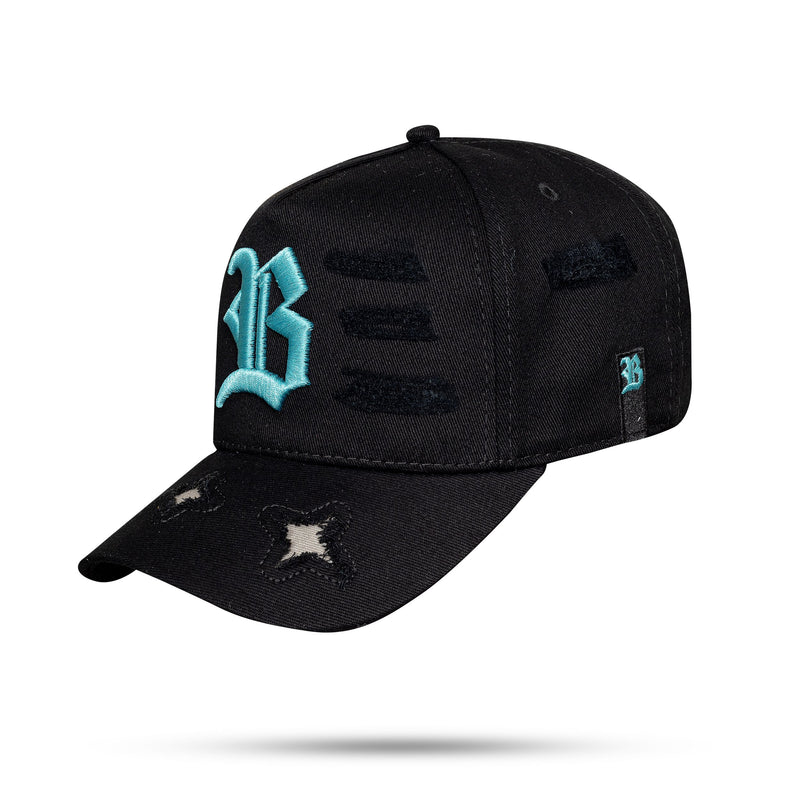 Boné Snapback Preto Bordado Azul Destroyer