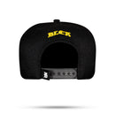 Boné Snapback Preto Paint Amarelo
