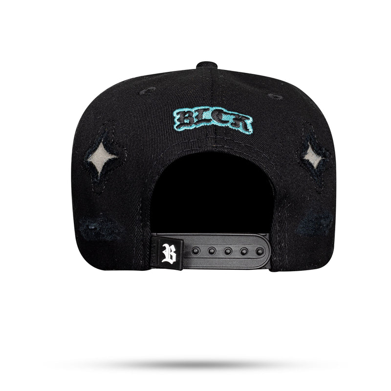 Boné Snapback Preto Bordado Azul Destroyer