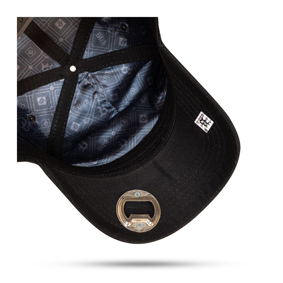 BACK-BONE BBS-H-582GJ-8oz」 Boné Snapback Preto Backdrop Beer Branco