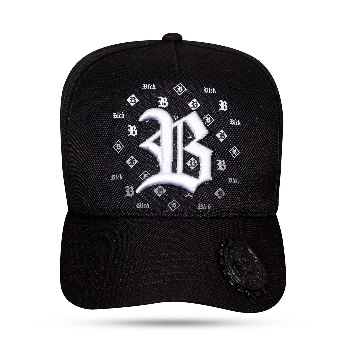 BACK-BONE BBS-H-582GJ-8oz」 Boné Snapback Preto Backdrop Beer Branco