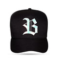 Boné Snapback Preto Holográfico Prata New Identity