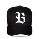 Boné Snapback Preto Holográfico Prata New Identity