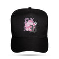 Boné Snapback Preto Flowers Graffiti