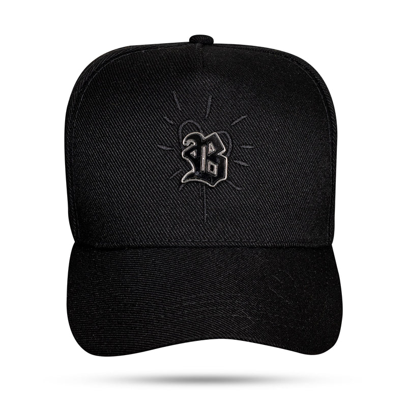 Boné Snapback Preto Love Logo Metal
