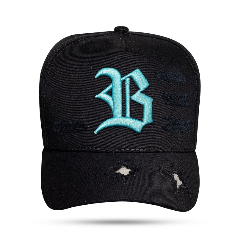 Boné Snapback Preto Bordado Azul Destroyer
