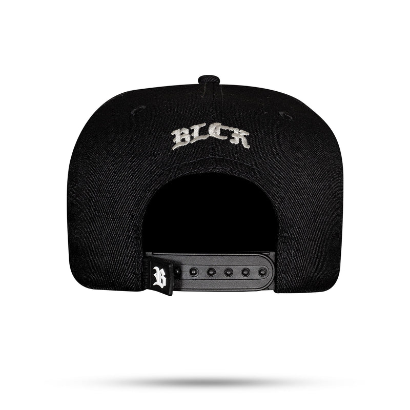 Boné Snapback Preto Paint Cinza