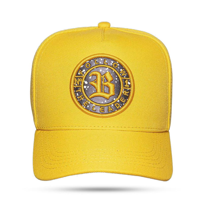 Boné Snapback Follow Amarelo Contra Aba Resping