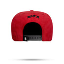 Boné Snapback Follow Suede Vermelho