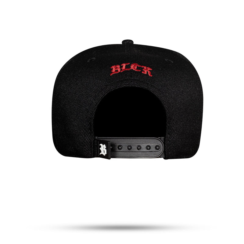 Boné Snapback Preto Logo Sport Contour Vermelho