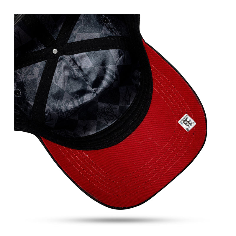 Boné Snapback Preto Logo Sport Contour Vermelho