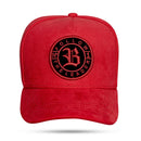 Boné Snapback Follow Suede Vermelho