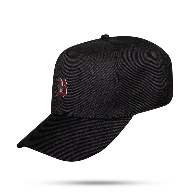 Boné Snapback Preto Basic Colors Logo Marrom