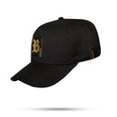 Boné Snapback Preto Gallant Logo Couro Dourado