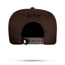 Boné Snapback Basic Marrom Café Logo Preto
