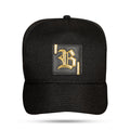 Boné Snapback Preto Gallant Logo Couro Dourado