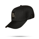 Boné Snapback Preto Gallant Logo Couro Prata