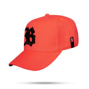 Boné Strapback Rosa Flúor Logo Preto