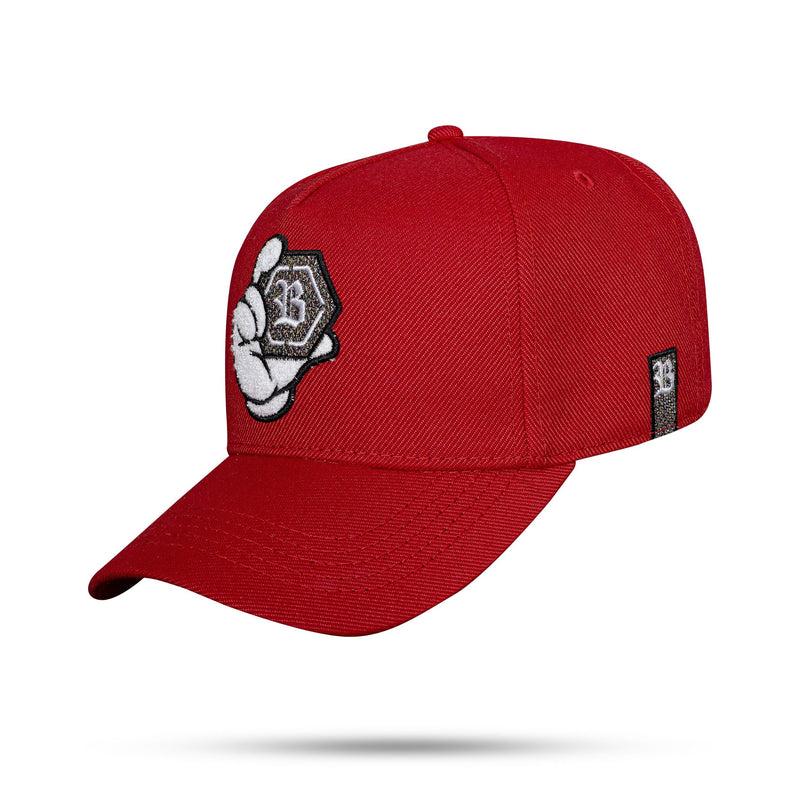 Boné Snapback Vermelho Hex Shine Chumbo