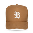 Boné Snapback Caramelo Metal Brushed Silver