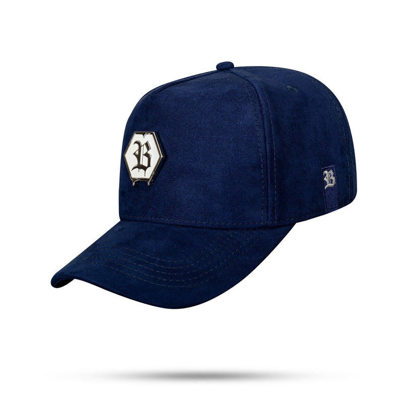 Boné Snapback Azul Marinho Suede Hex