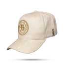 Boné Snapback Follow Suede Animal Print Bege