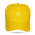Boné Snapback Amarelo B Degradê Verde Claro