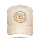 Boné Snapback Follow Suede Animal Print Bege