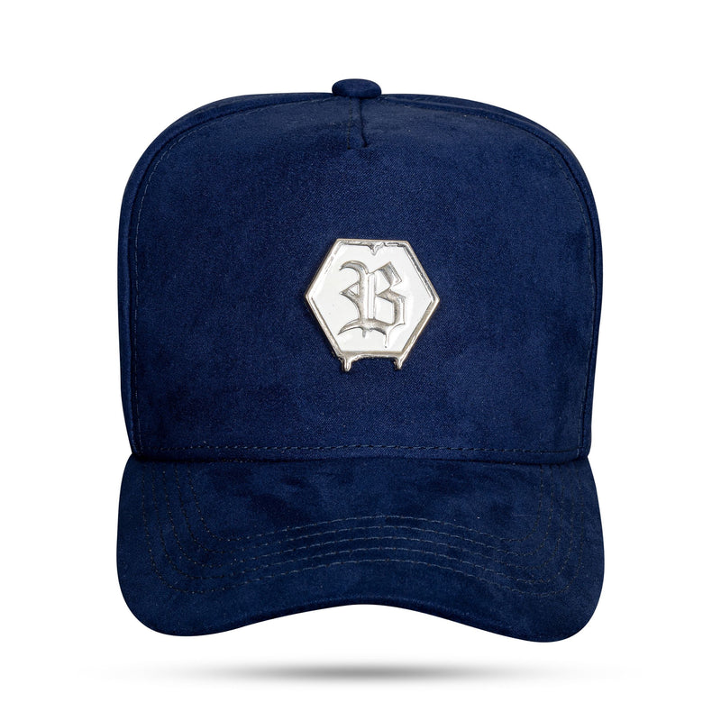 Boné Snapback Azul Marinho Suede Hex
