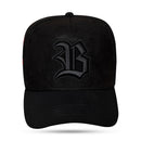 Boné Snapback Suede Preto Snake