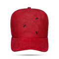 Boné Snapback Contour Suede Vermelho