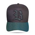 Boné Snapback Black Logo Aba Bright Verde Azulado