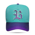 Boné Snapback Verde Água Aba Degradê Roxo Azul Marinho