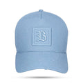 Boné Strapback Jeans Claro Quadrado Destroyed