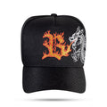 Boné Snapback Preto Dragon Fire Branco