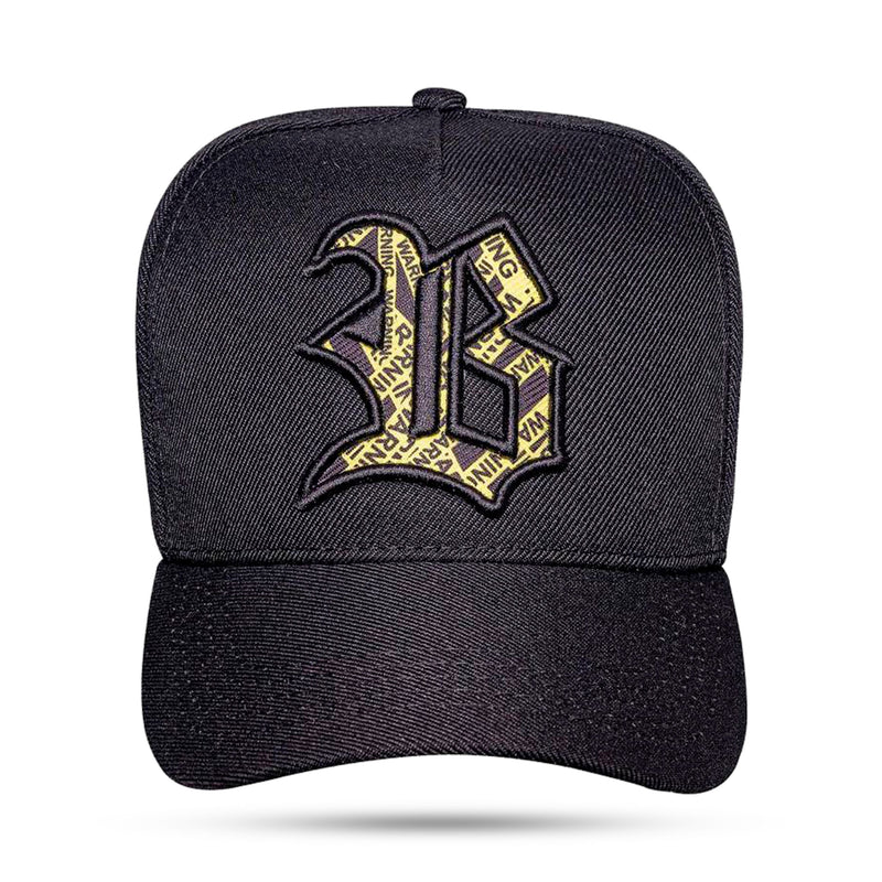 Boné Snapback Preto Warning