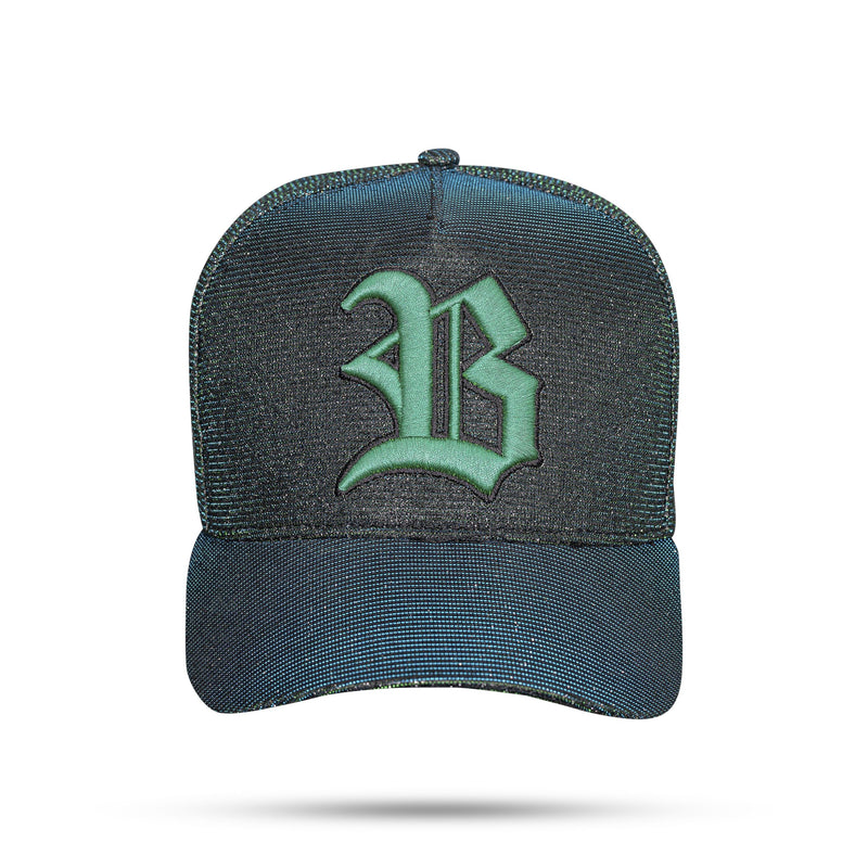 Boné Preto Kids Snapback All Shine 3D Azul Verde Wings