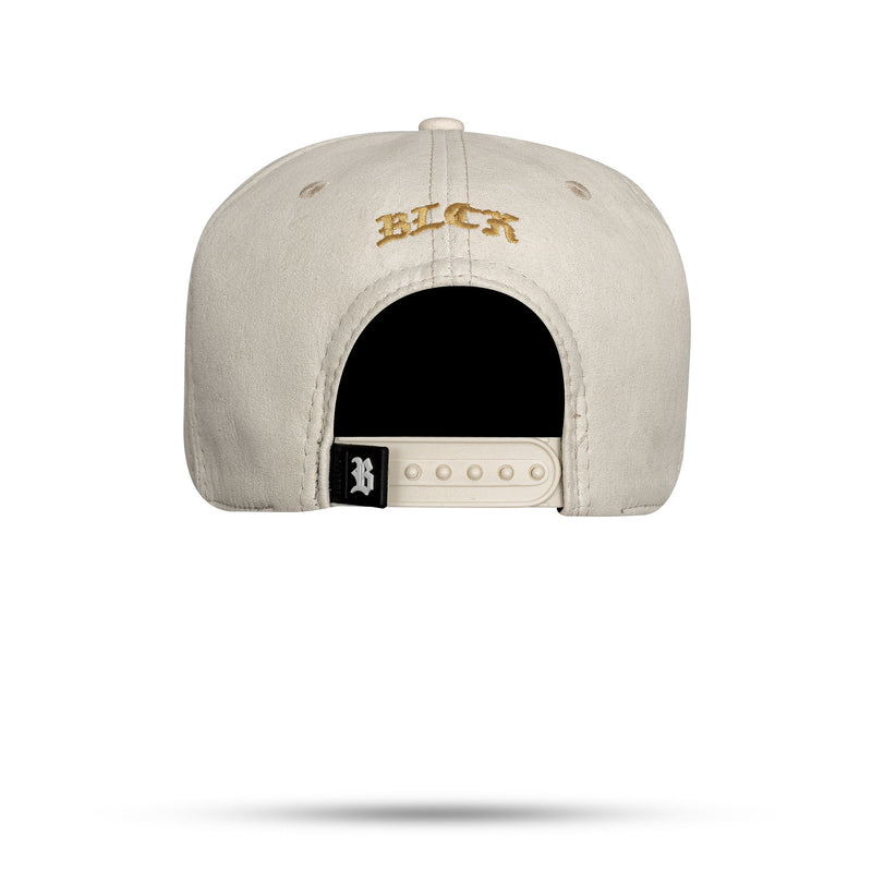 Boné Snapback Suede Off White All In Gold Edition